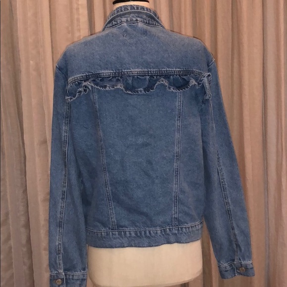 NWT New Look Frill Detail Denim Jacket - Picture 6 of 8
